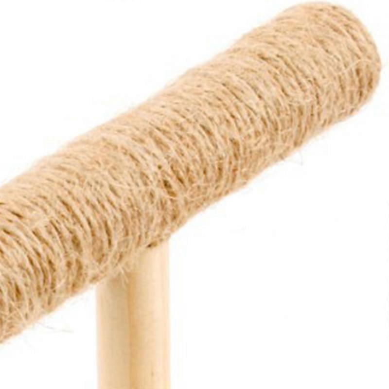 Wood Parrot Bird Stand Natural Prevent Slipping Portable Interactive Bird Training Stand Perch for Parrots