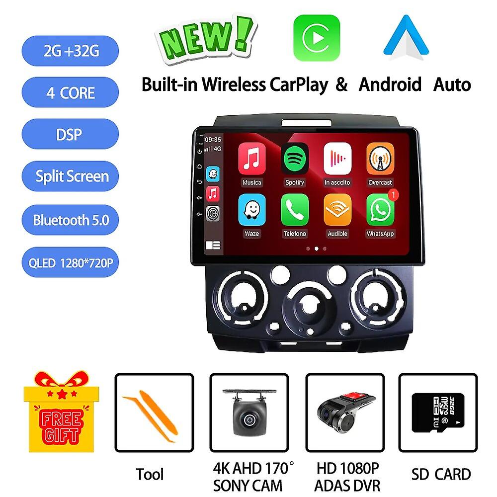 Android 13 For Mazda Bt-50 Bt50 Bt 50 2006 - 2010 Car Radio Stereo Multimedia Video Player Gps Wireless Carplay Head Unit Wifi