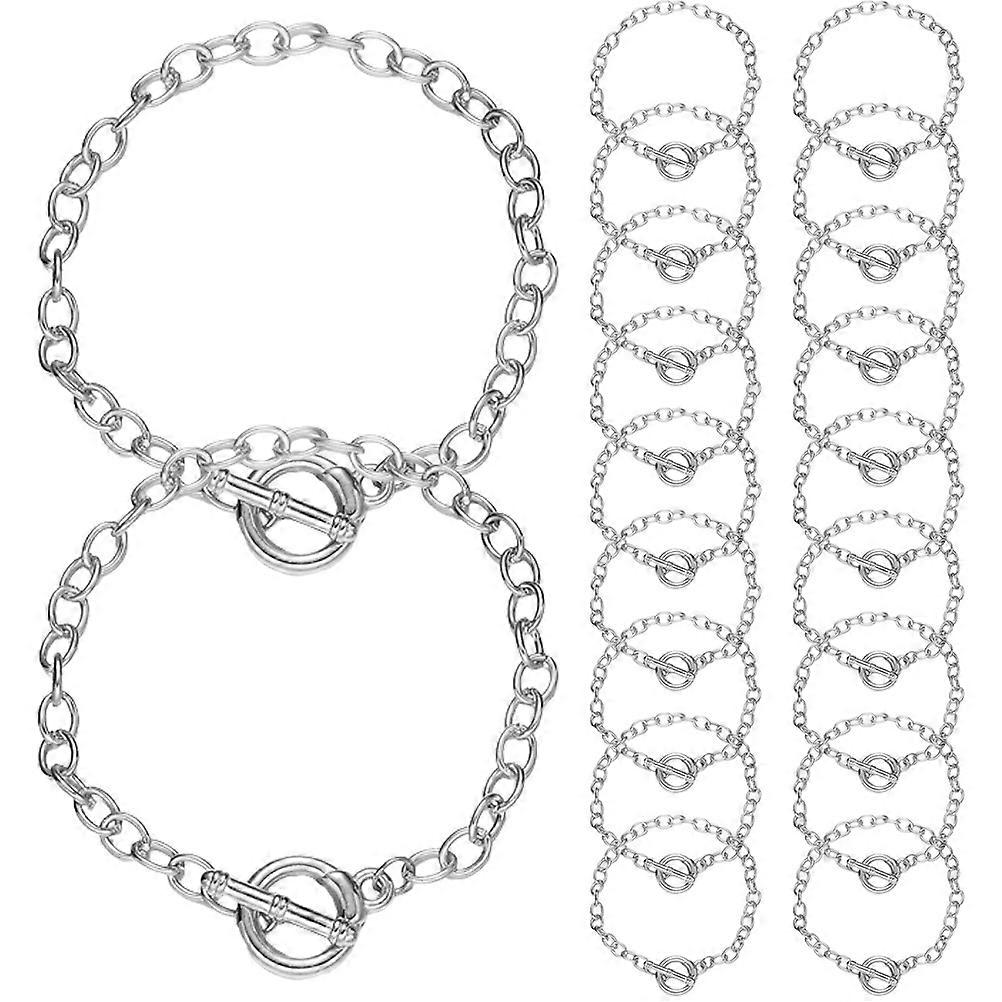 20pcs Bracelet Chains Alloy Bracelet Link Chains Elegant Bracelets DIY Accessories