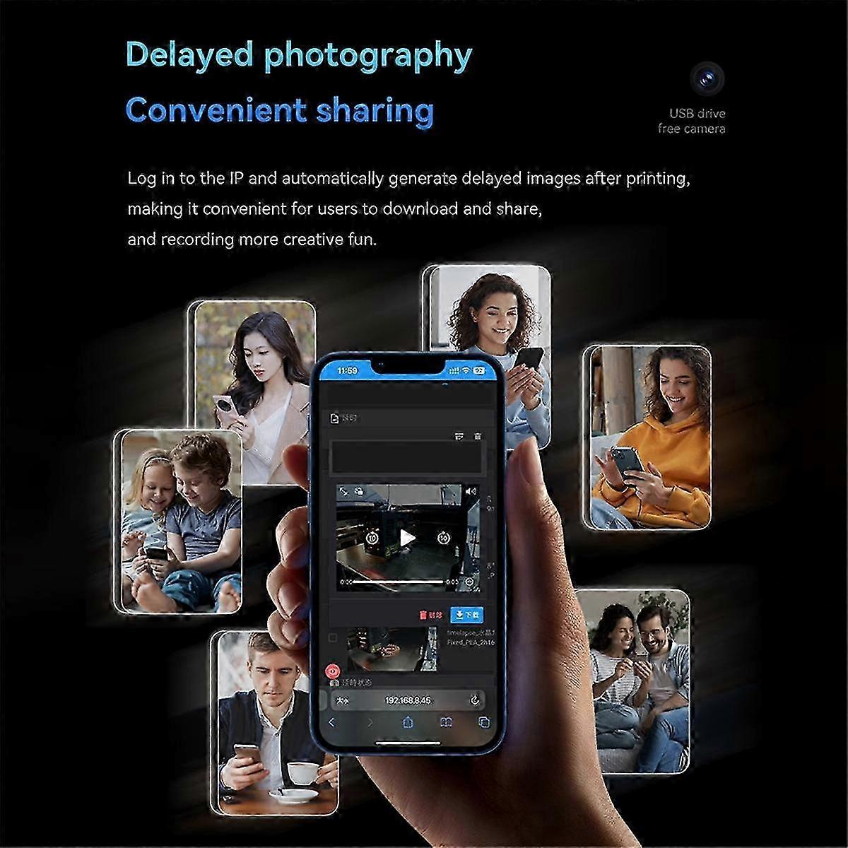 Drive Free USB Webcam HD Time-Lapse Filming Manual Focus for Neptune 4/4 Pro/4 Plus/4 MAX for KLP1/