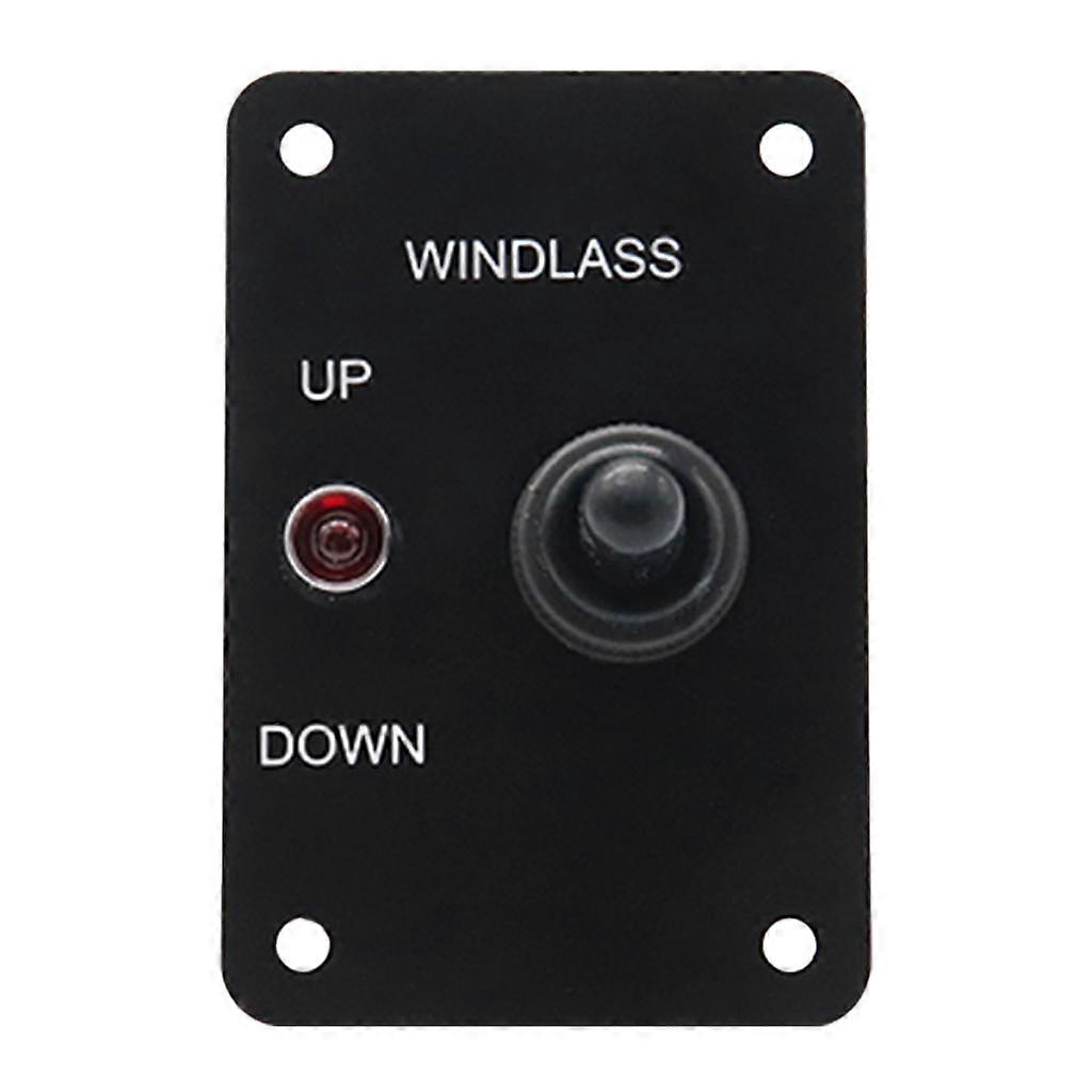 Marine 12v Anchor Windlass Up/down Toggle Switch Control Panel Red Indicator