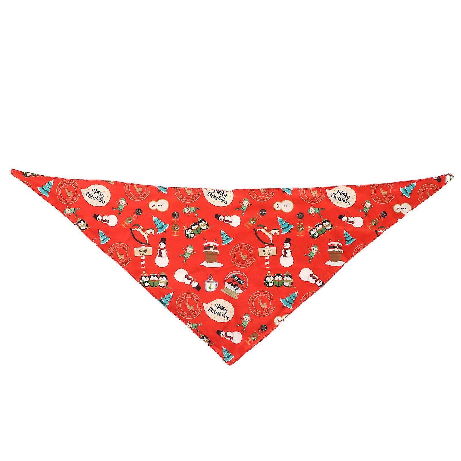 Dog Bib Cool Comfortable Triangular Printing Dog Bandanas for Dog Christmas Decorations Type 4