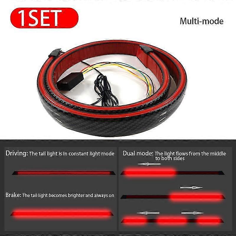Exquisite High Rear Additional Stop Light Flexible Car Trunk Tail Brake Lights Waterproof Turn Signal Running Lamp 12v Car Led Strip