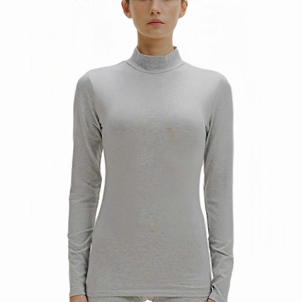 Women's basic shirts, long sleeve shirts, tops with medium collar