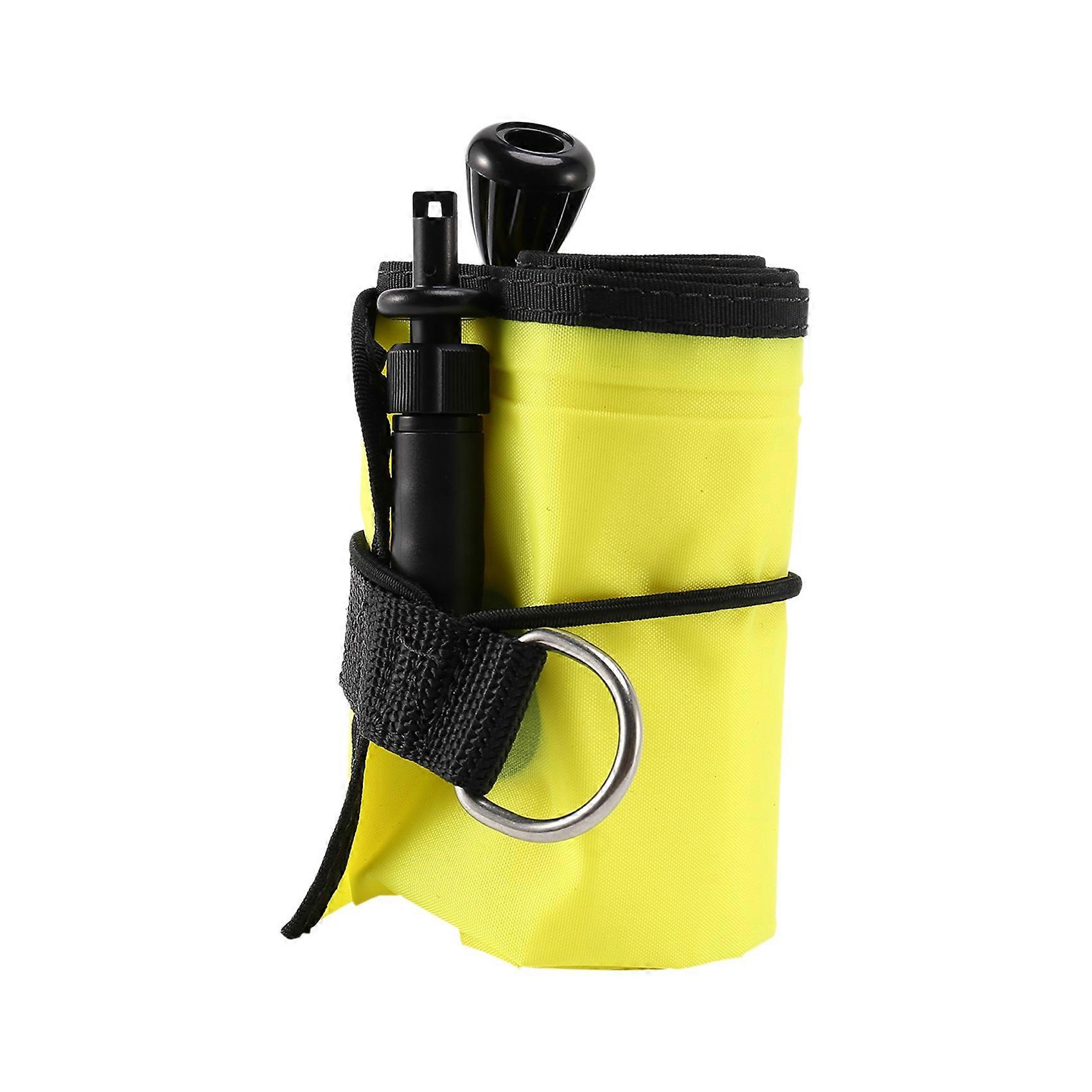 1M Plongée Plongée Gonflable Surface Signal Marqueur Bouée Visibilité Flotteur Signal Tube Saucisse, Jaune