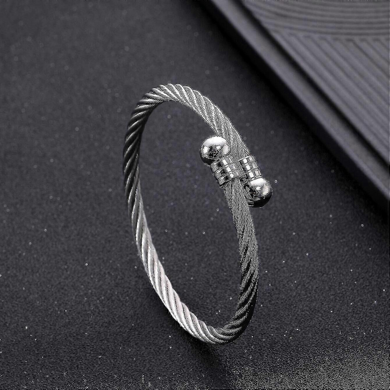 Lymph Drainage Bracelets, Crainoc Titaniumion Osimium Bangle, Titanium Ion Open Adjustable Bracelet