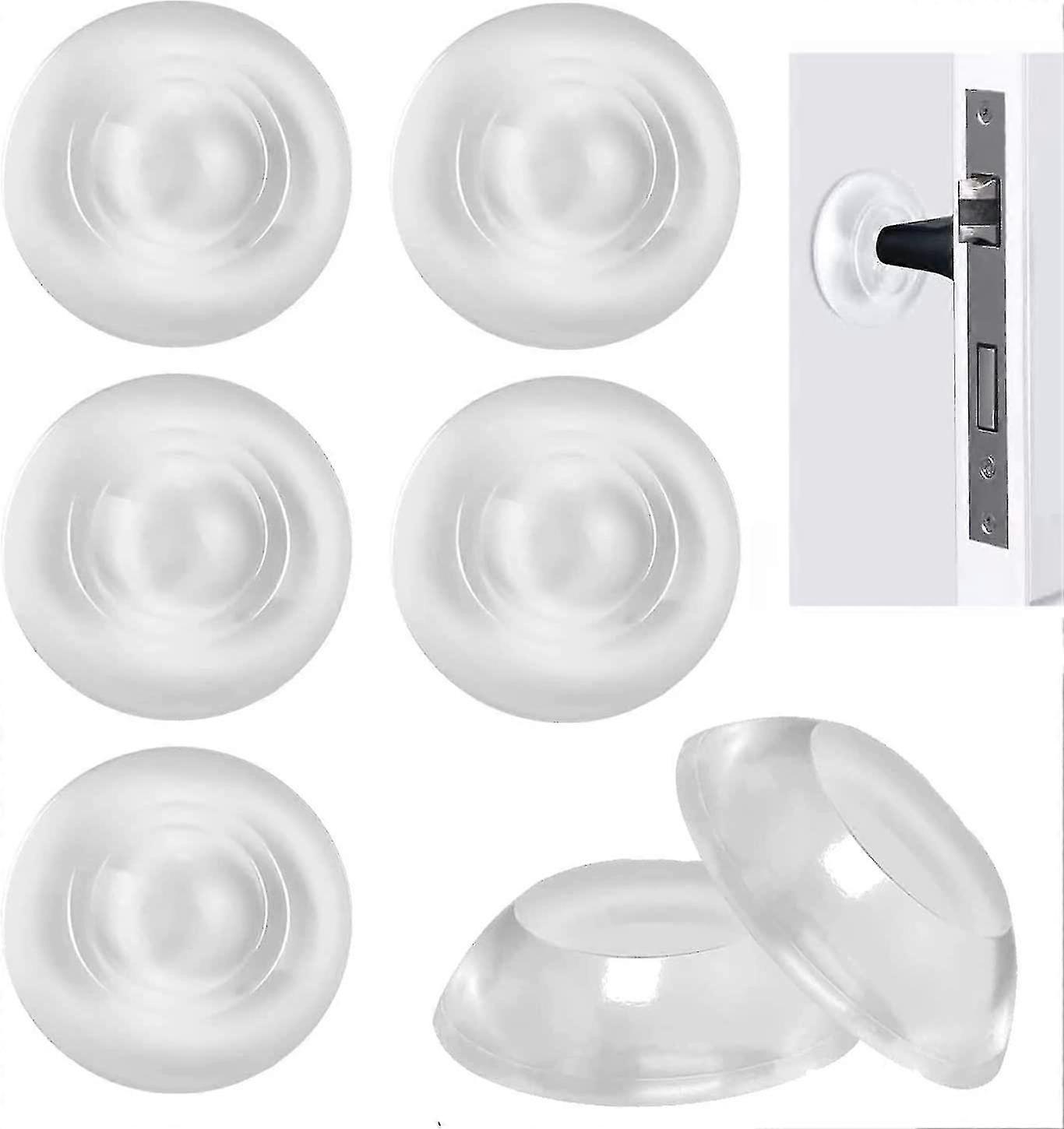 8pcs Door Handle Stoppers Self Adhesive For Protection Wall