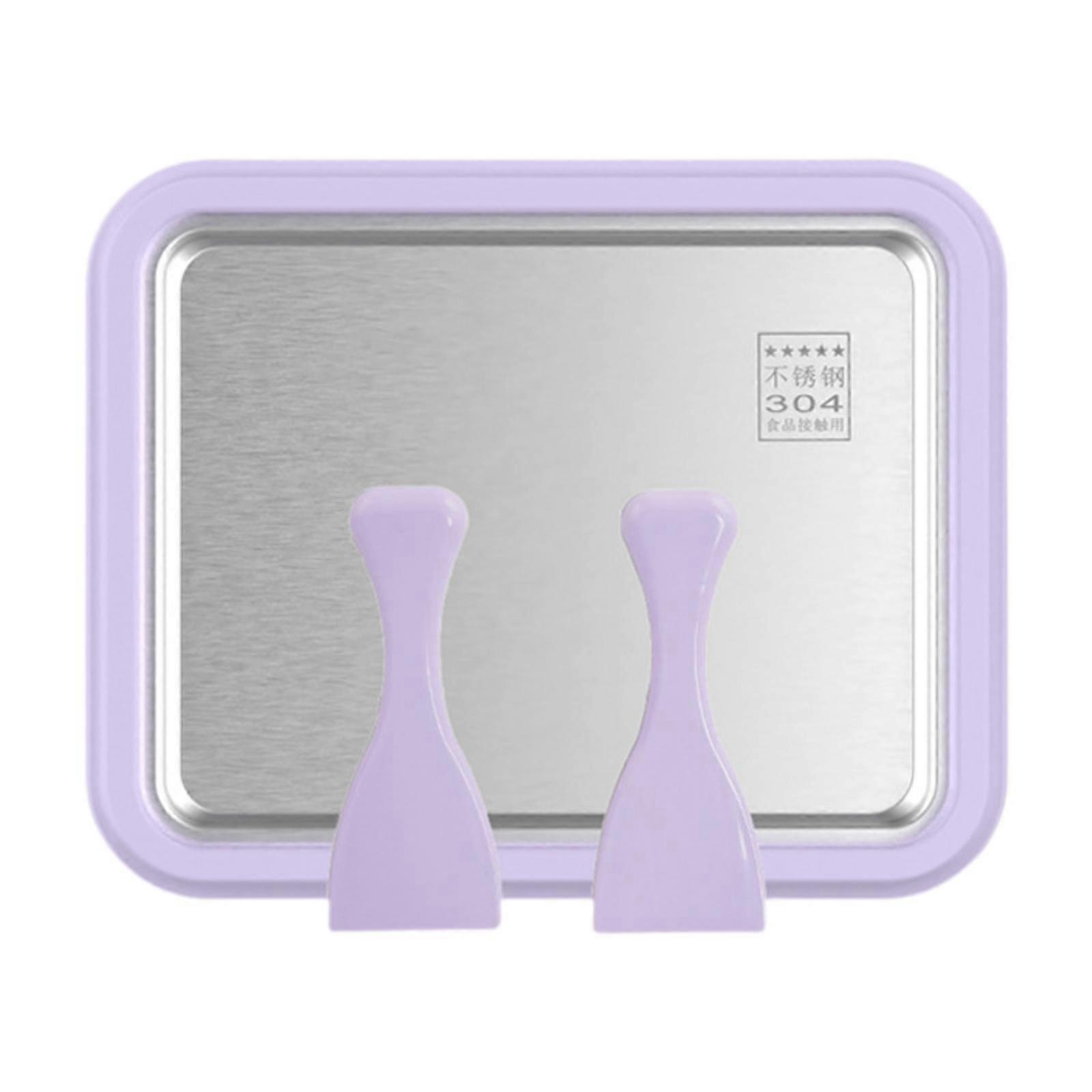 Ice Cream Plate Maker DIY Cold Pan Plate for Frozen Yogurt Soft Serve Sorbet Violet