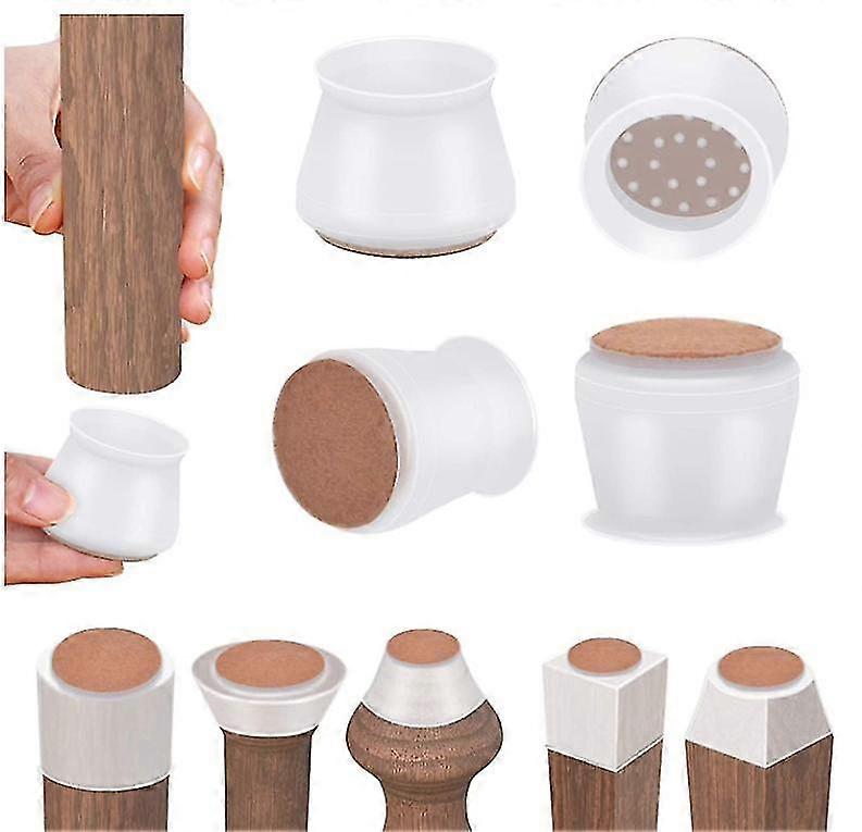 16-pack stol ben golvskydd för trägolv Silikon stol Ben Caps Möbelskydd Skydd Skydd