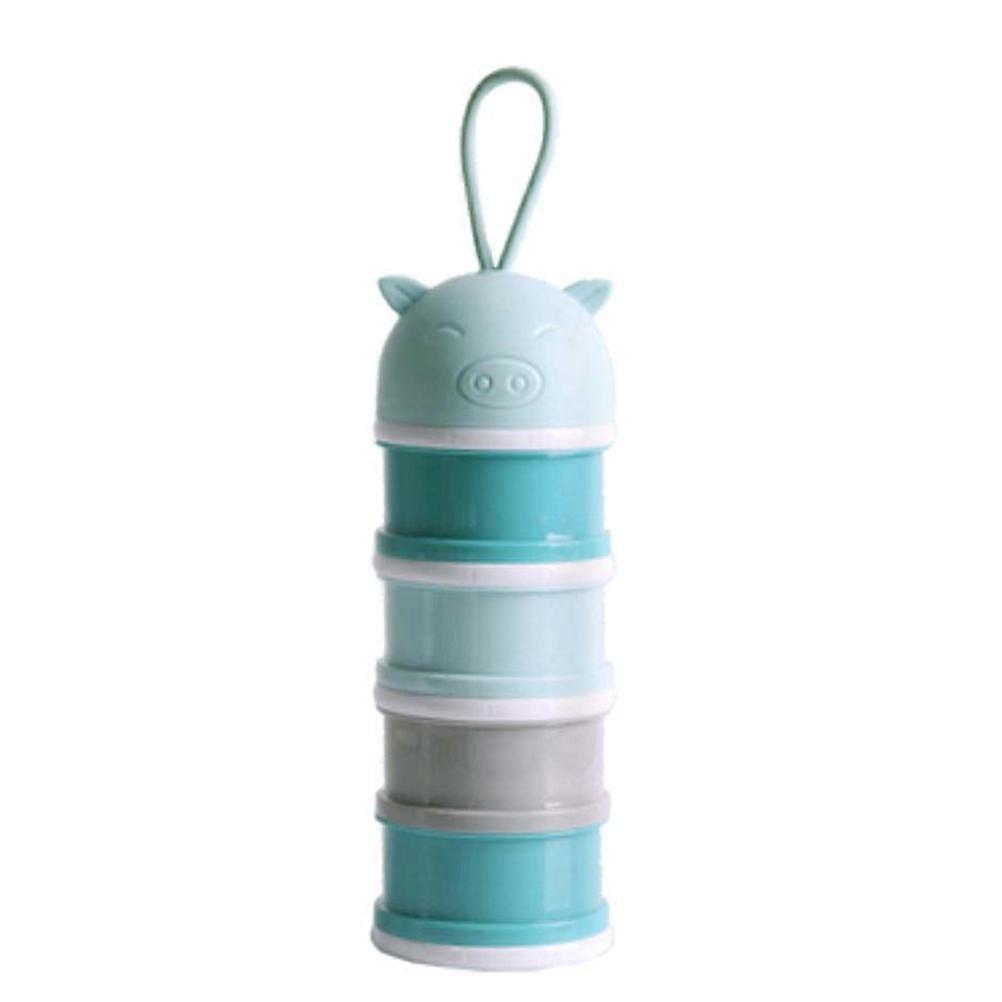 Portable Four-Layer Snacks Case Creative Storage Box Cookie Case for Baby Kid Child (Blue)