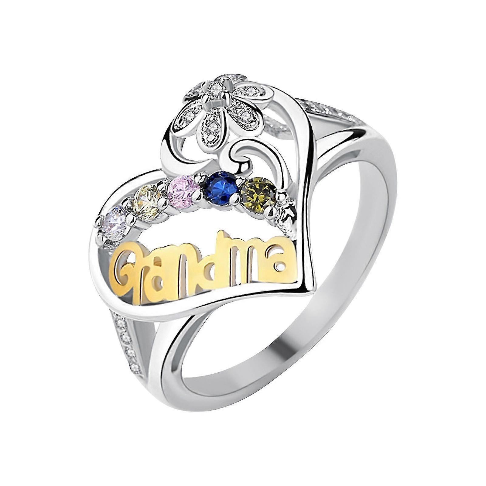 mother's day gift mom ring creative color matching mom ring s impl and versatile