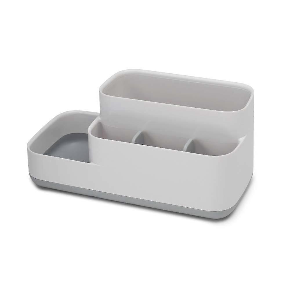 Bathroom Easy-Store Caddy- White/Grey, 11.9 x 11.6 x 24.9 cm