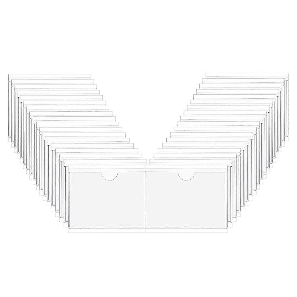 36Pcs Self-Adhesive Label Card Holder Pockets Holder 6X8.5cm Clear Plastic Card Holder Adhesive Lab