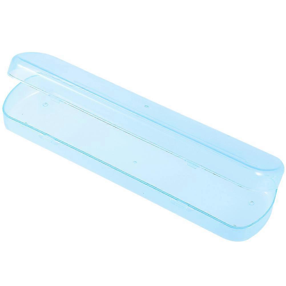 Portable Toothbrush Toothpaste Storage Rectangular Case/Holder/Box for Traveling Camping (Blue)