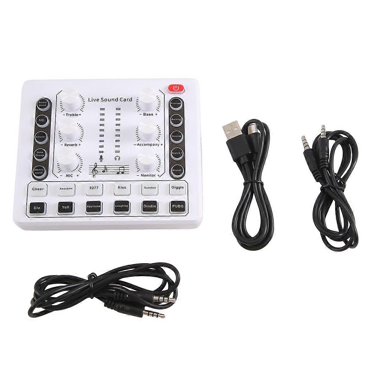 M8 Audio Interface Podcast Equipment Caster - - Portable Podcast Production Studio with Premium Mic
