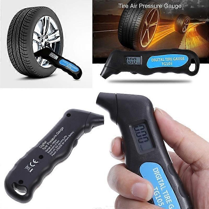 Digital dæktryksmåler Professionel LCD-trykmåler til bil, lastbil