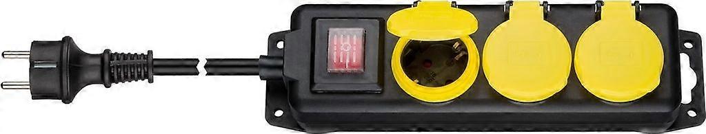 Goobay 3-Way 3680W Outdoor Power Socket - Black