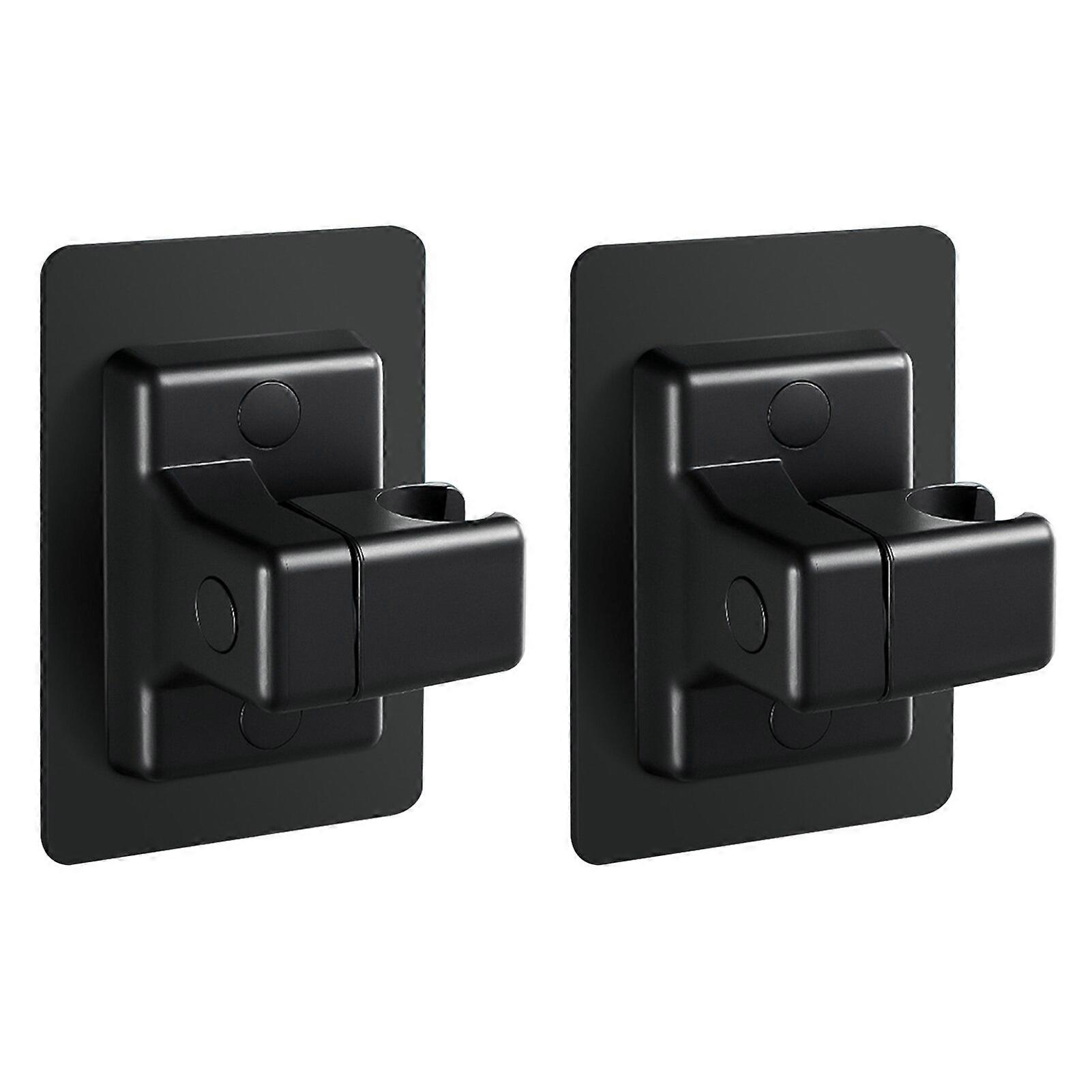 2pcs Universal Wall Mount Shower Head Holder Strong Adhesive Waterproof Bracket
