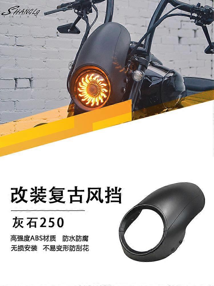 Benda Greystone 250 Modified Retro Front Windshield Pig Head Cover Damageless Installation Spoiler Trim Front Windshield ABS