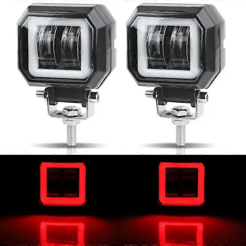 2-Pack 7 Inch LED Light Bars 12000LM Combo Beam - Off Road Fog Work Lights + Wiring Kit