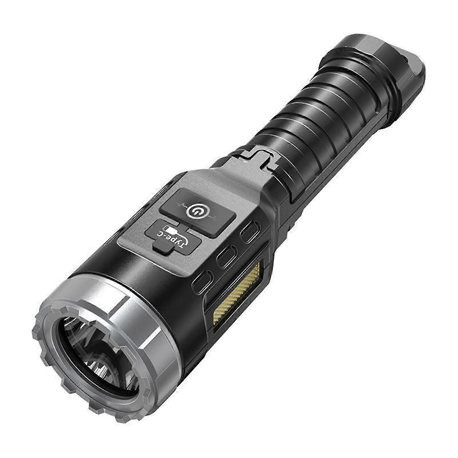 High Bright Flashlight with Side Lights Multi-Purpose Lightweight Light for Hiking Walking