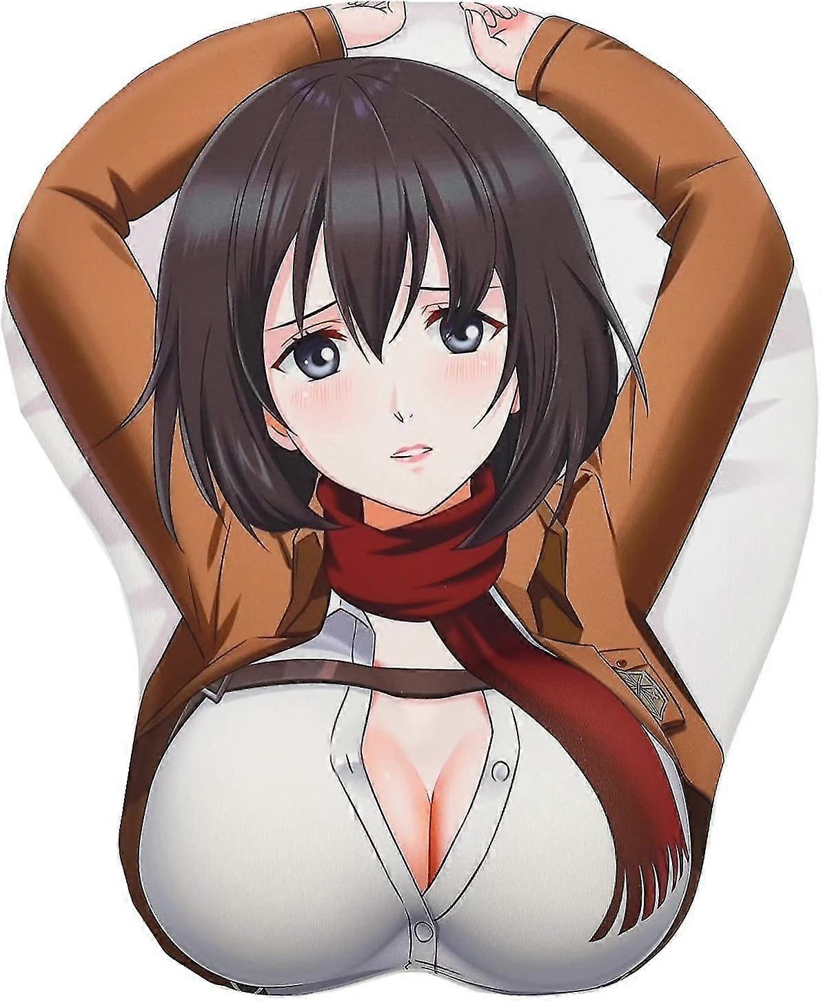 Attack On Titan Mikasaackerman 3D Anime Mouse Pads con poggiapolsi Gaming Mousepads 2way Skin (mp-mikasa)