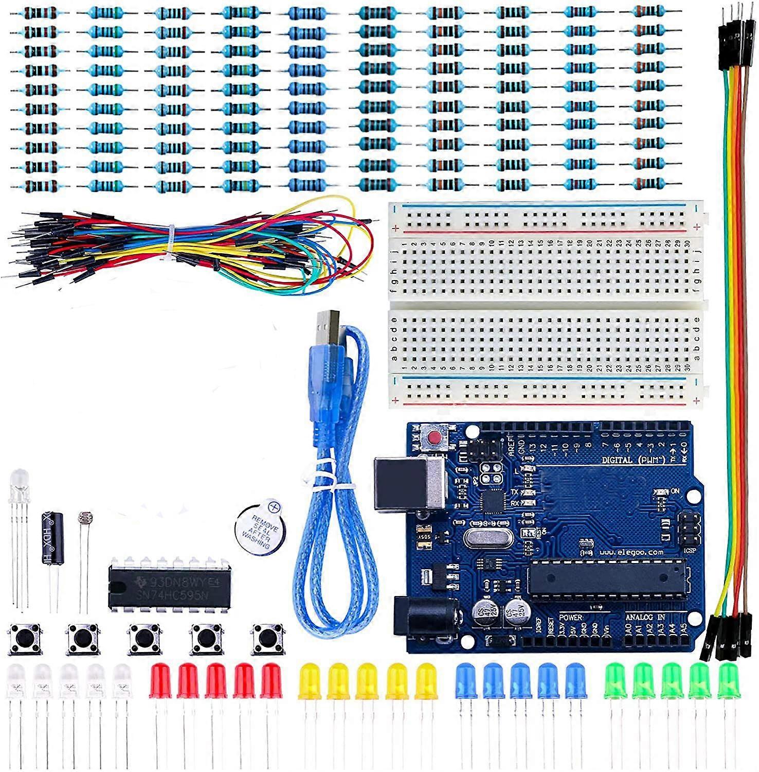 UNO Project Basic Starter Kit com UNO R3, compatível com Arduino IDE