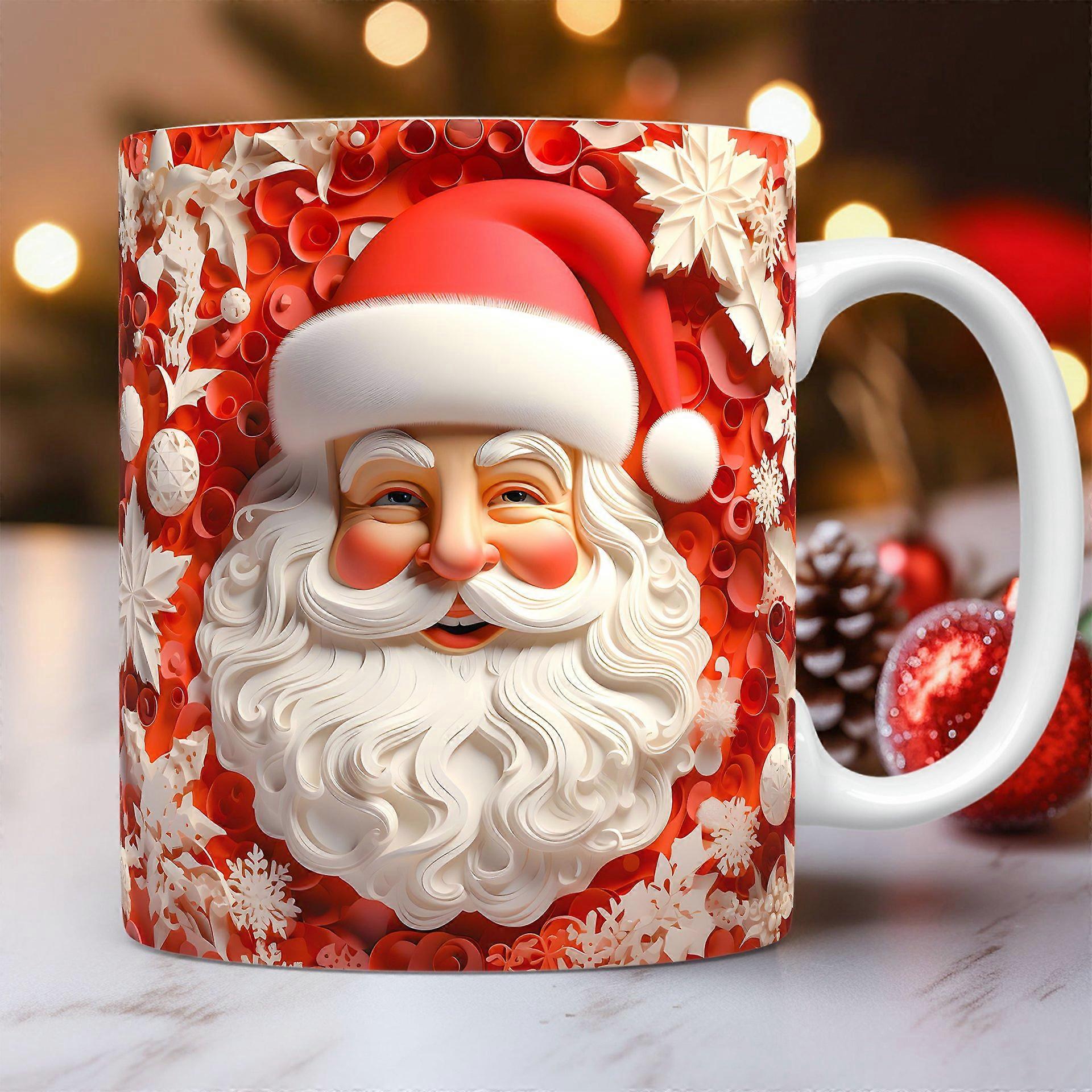 Christmas ceramic mug 3D Santa coffee mug