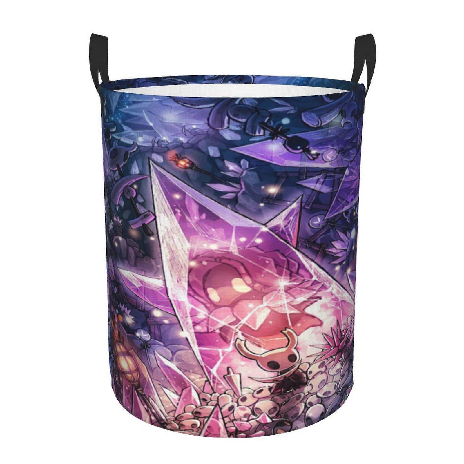 Hollow Knight 3d Graphic Flame Laundry Basket Fire Flame Clothes Hamper Storage With Handle-SYS28046
