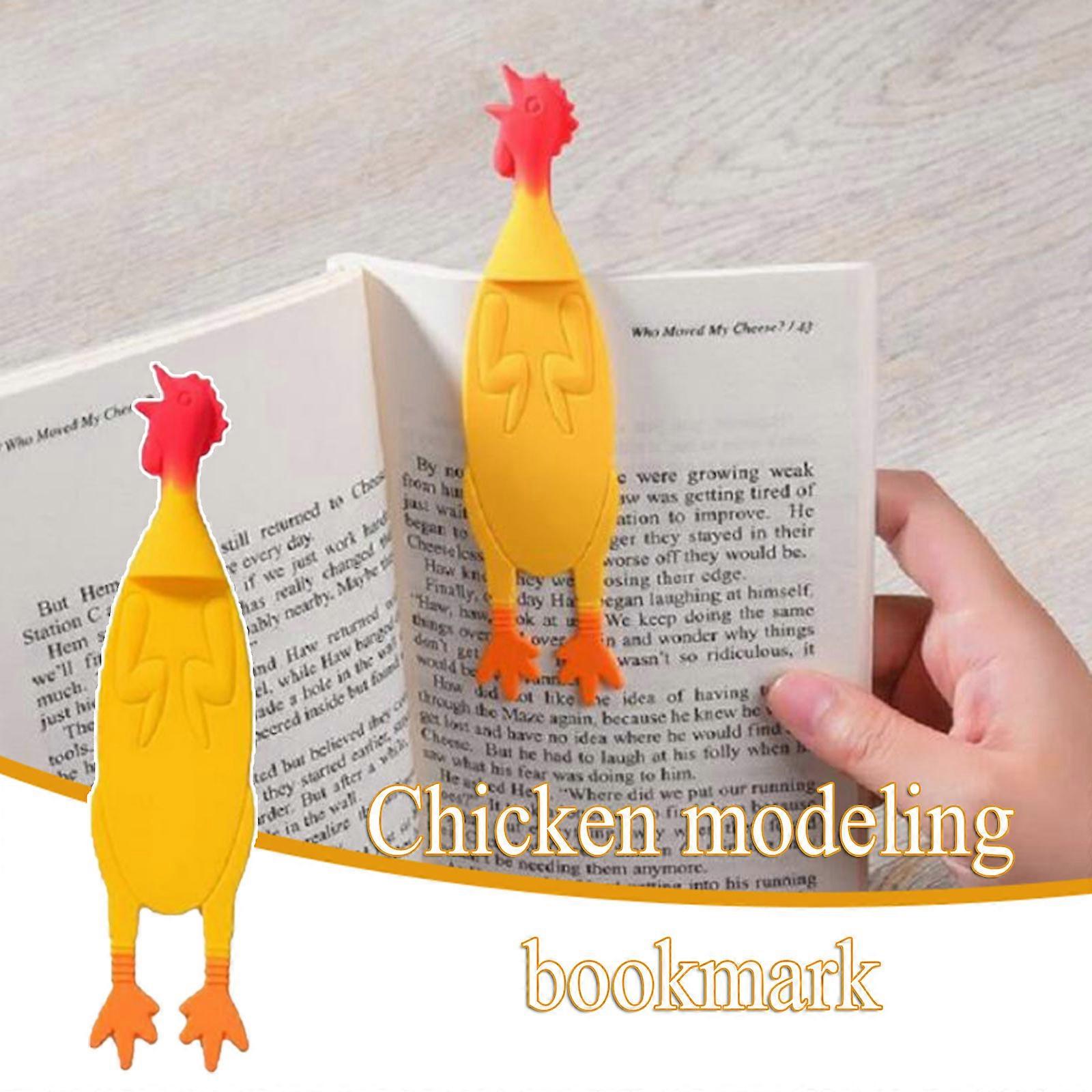 Stereo Yelling Chicken Shape Bookmark Reading Book Folder Pager FLYE4161
