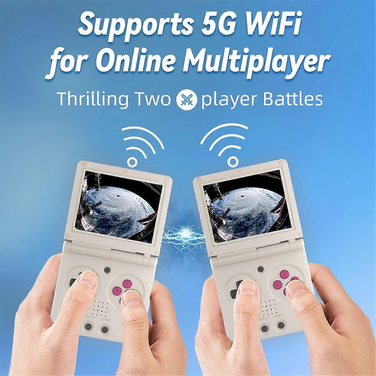Handheld Game Console for AMPOWN RG35XXSP Retro PSP Game Console Folding Flip Cover Wireless Game C