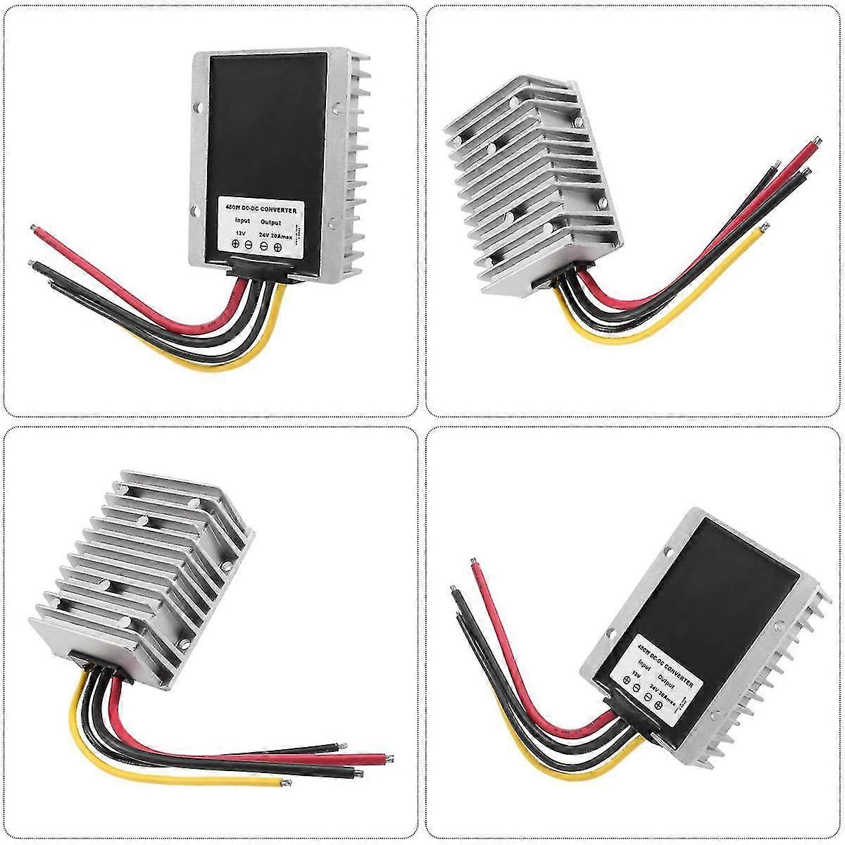 DC/DC 12V to 24V Boost Converter 20A 480W Boost Voltage Regulator Module Automotive Power Supply Voltage Transformer