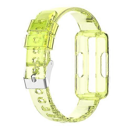 For Fitbit Luxe Transparent Silicone Integrated Watch Band