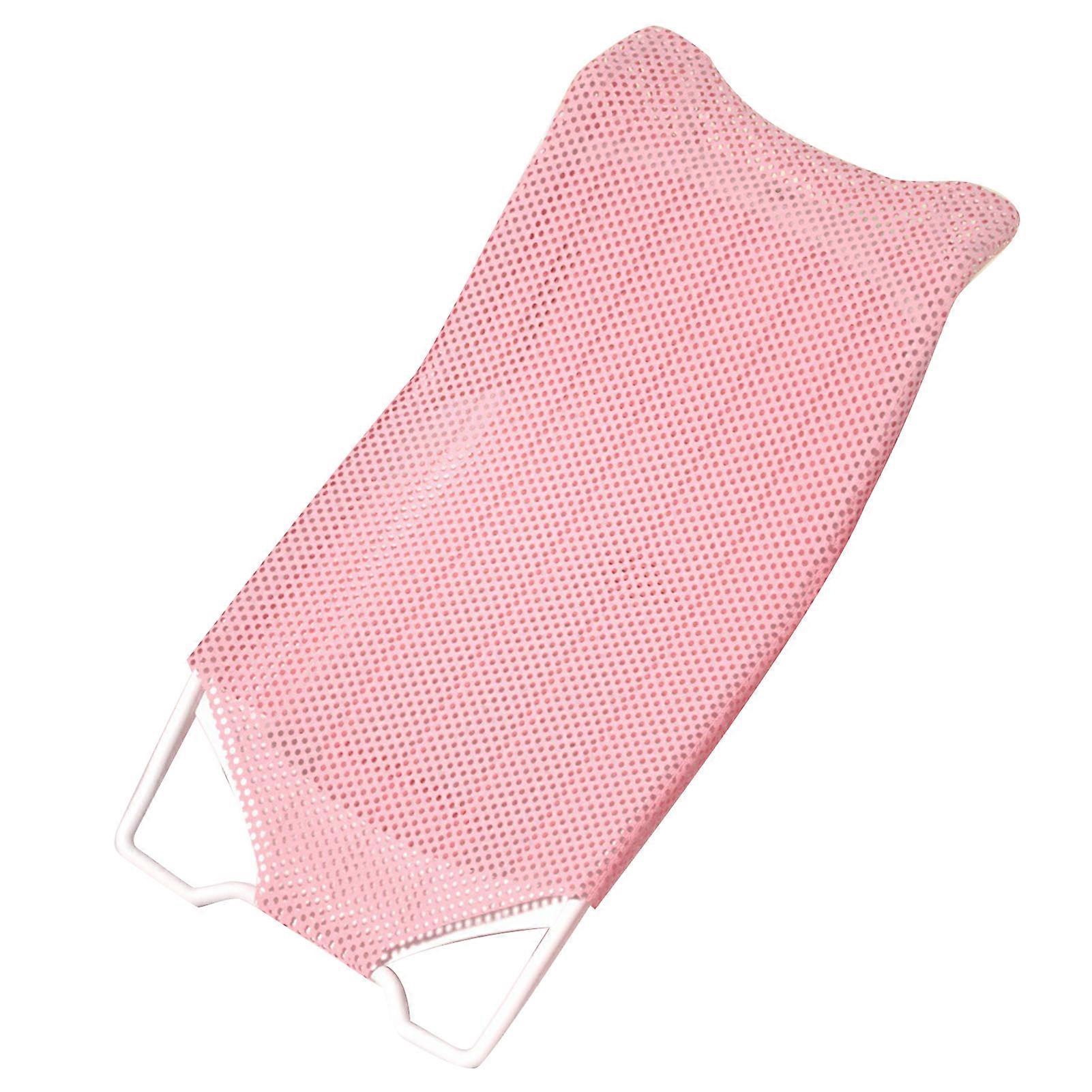 Baby Bath Net Stand Universal Adjustable Height Comfortable Stable Baby Bath Seat Support Stand for Home Travel Pink