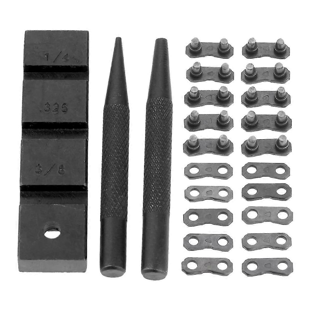 3pcs Pocket Chainsaw Breaker Chain Saw Repairing Mending Tool Set With 10 Sets 0.325in Chainsaw Chain Joiner Link Repair