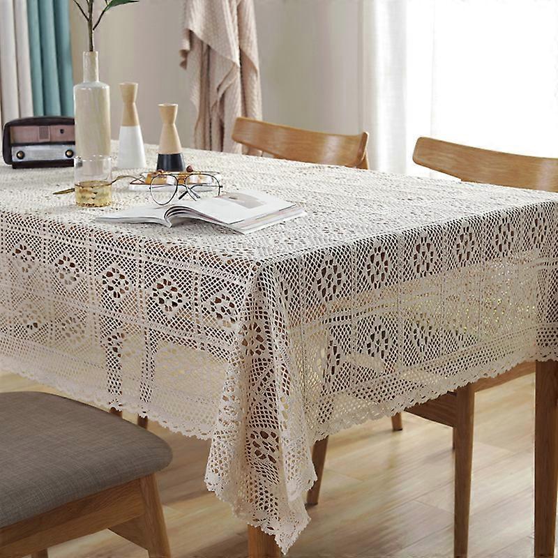Vintage Handmade Diamond Tablecloth