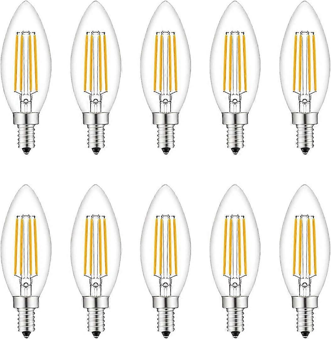 10 Pack Small Screw in LED Light Bulbs, E14 Candle Bulbs Dimmable