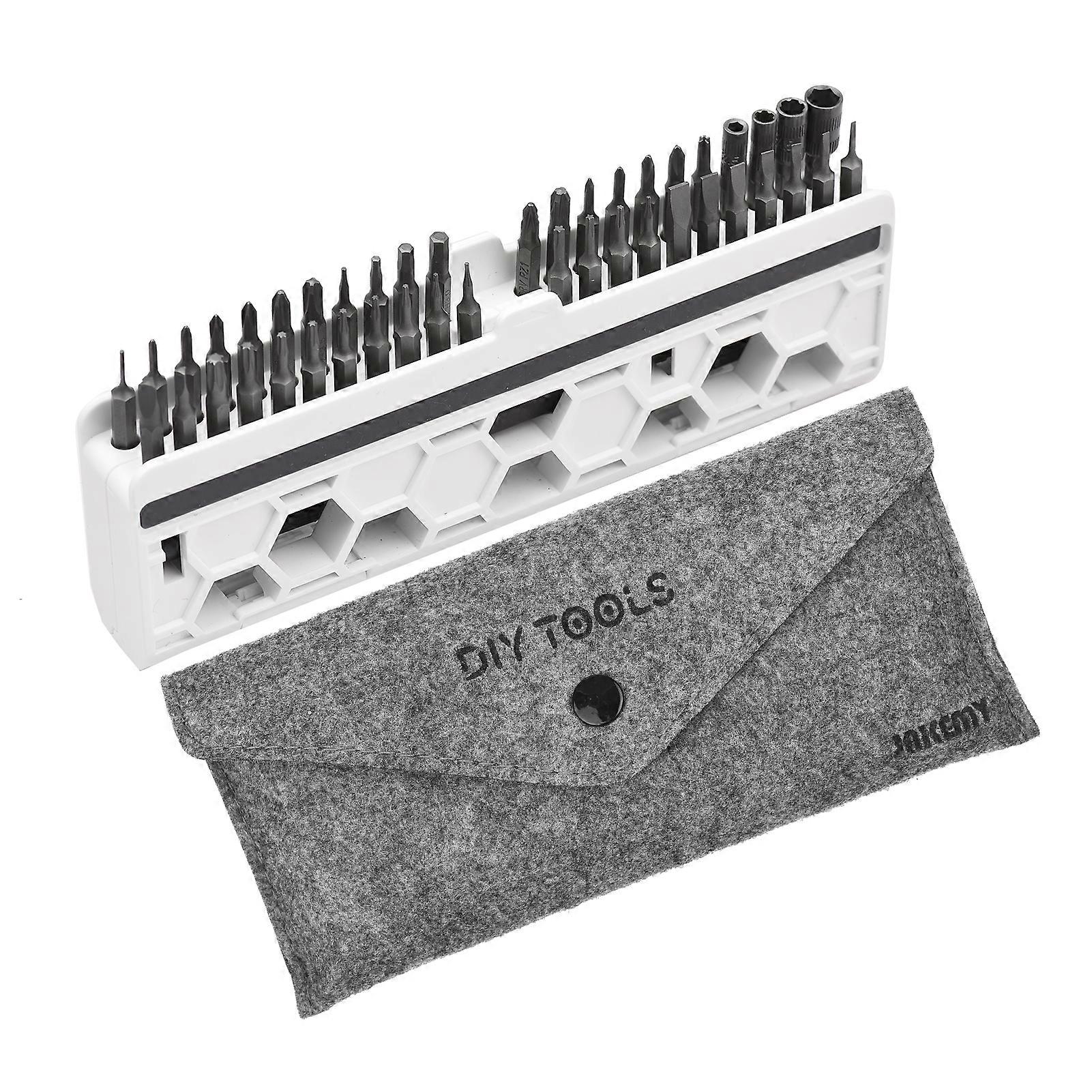 46pcs Screwdriver Bits &amp; Socket Set Drive Socket Set Premium H4*28MM CR-V Alloy Steel Slotted Torx Star Hexagon Bits