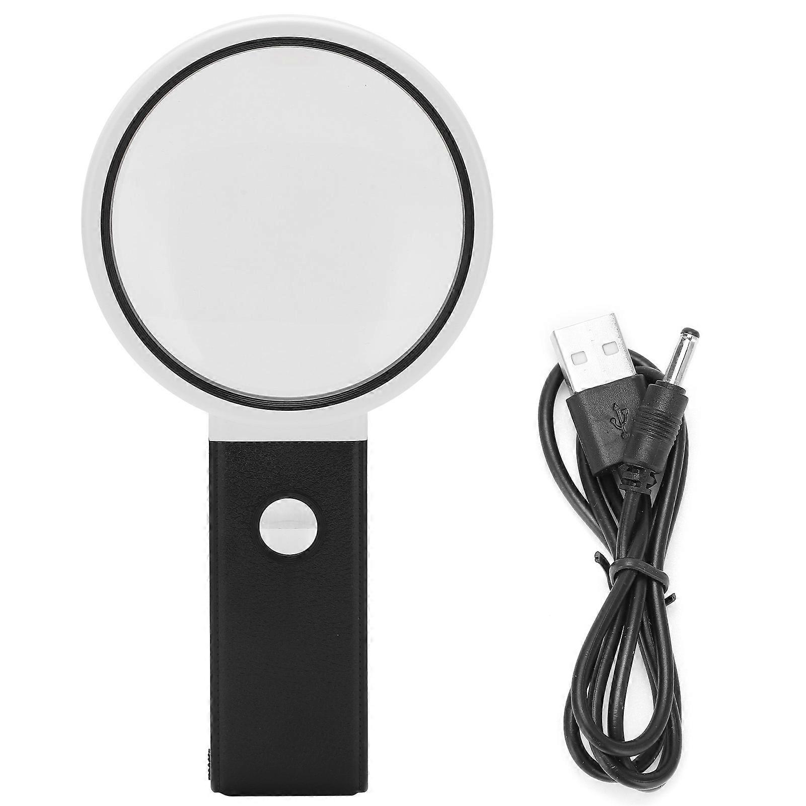 TH?7018?C Magnifying Glass Portable Folding Reading Magnifier with LED Light Scale 3.5X 25X