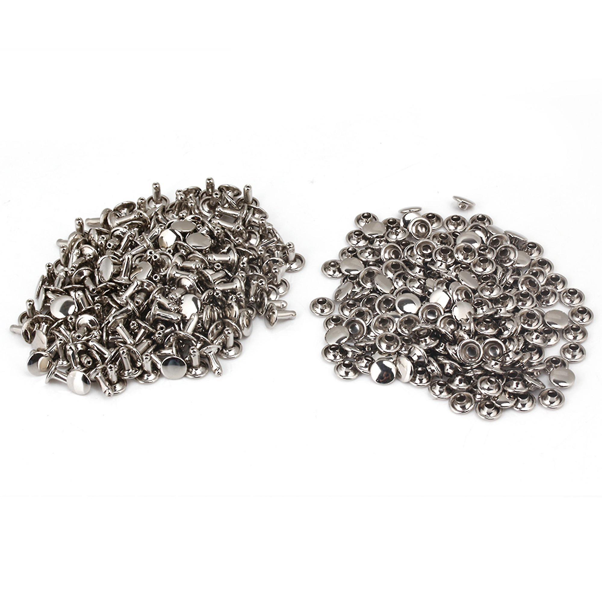 Rivets 200pcs 8x9mm Metal Leathercraft Diy Punk Round Rapid Studs Rivets