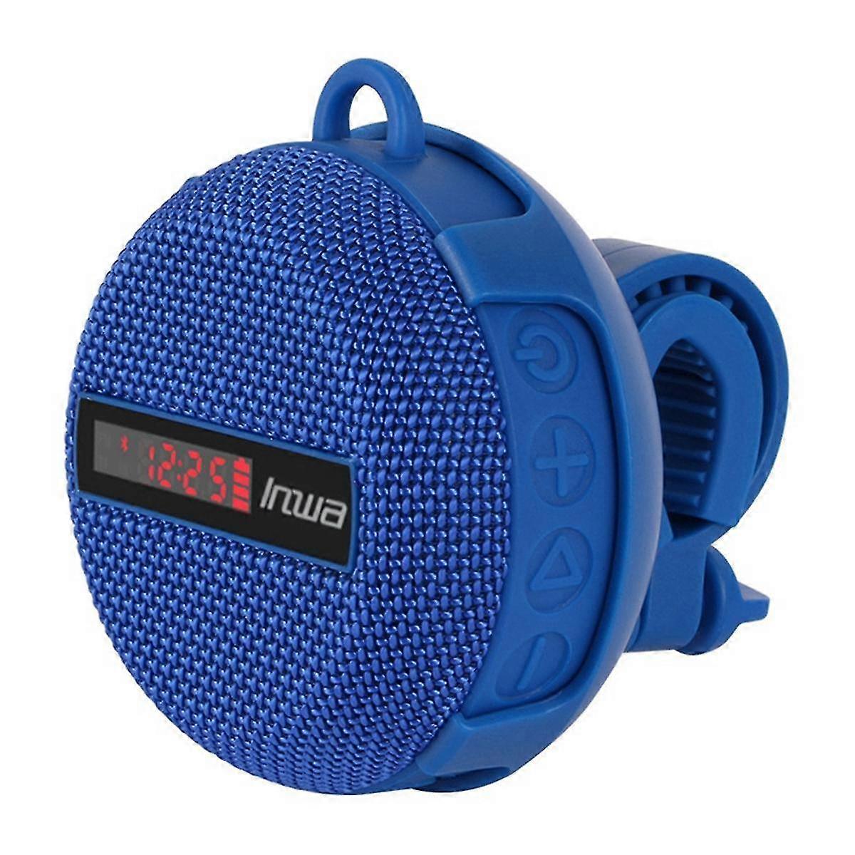 Smart Bluetooth Quick Display Speaker Portable Waterproof and Dustproof Outdoor Cycling Speaker - Blue