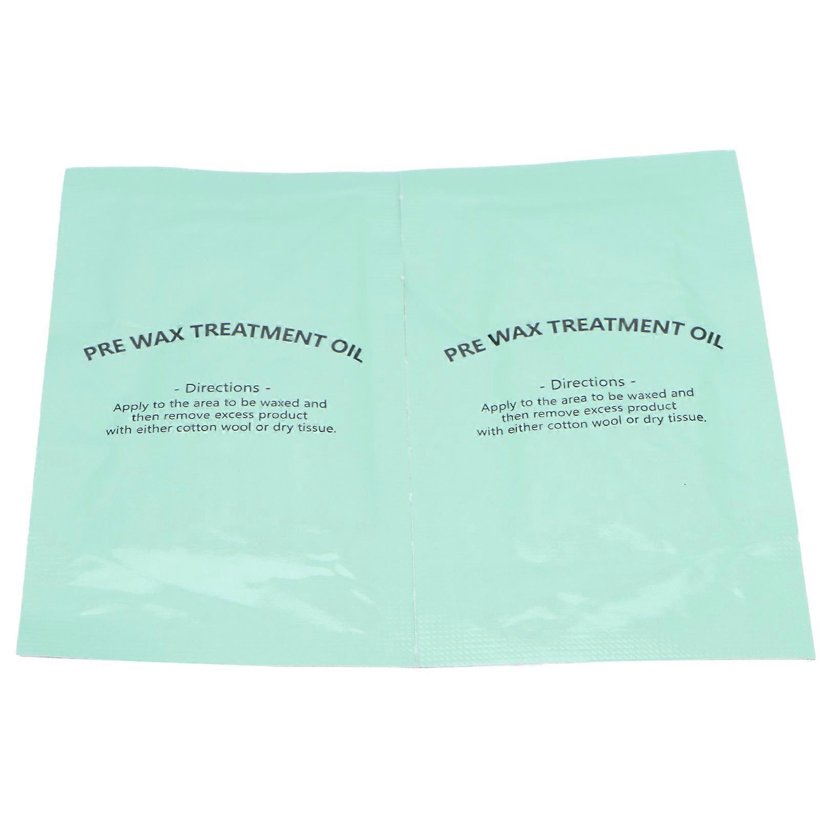 2pcs Pre Waxing Treatment Wet Wipe Pre Wax Hair Removal Skin Cleaning Wet Wipe Cleaner (Green)