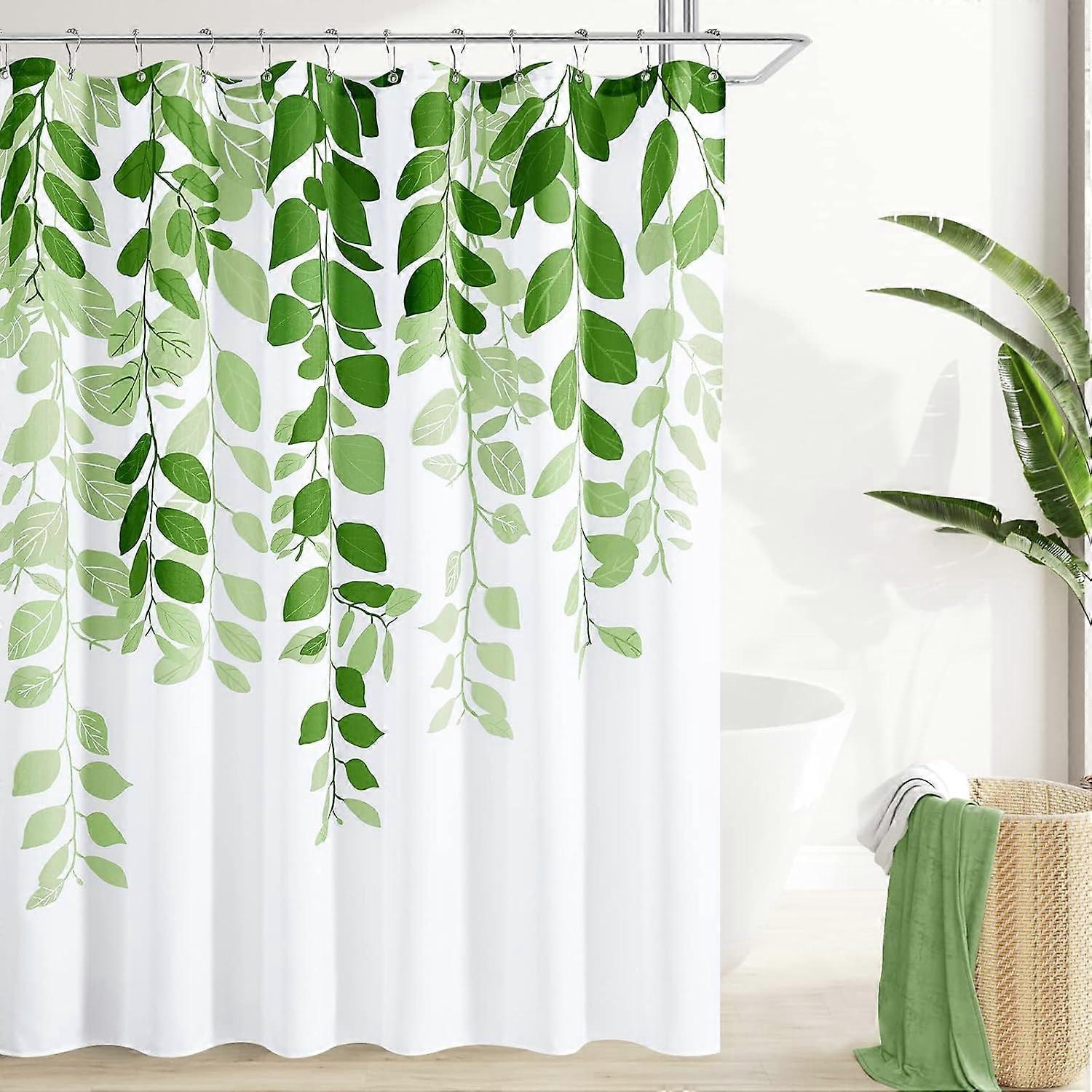 Lichtgroen lente douchegordijn voor badkamer salie eucalyptus doek douchegordijn set boerderij blad bloemen badkamer decor limoen groen bloemen waterco