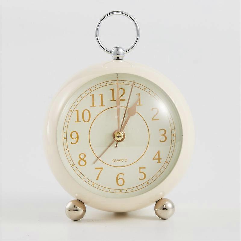 Silent Bedside Clocks Battery Operated Non Ticking Desk Clock Analogue Alarm Clock Bedroom Retro Alarm Clock