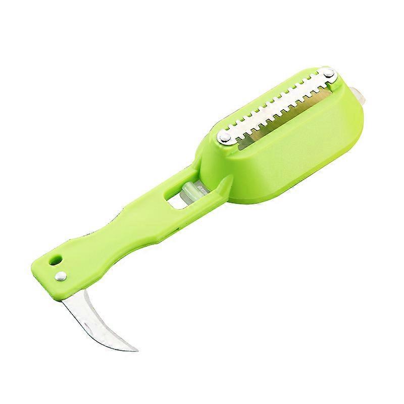 Household Kitchen Scale Scraping Knife with Cover Manual Brush for Green Fish Scale Planer