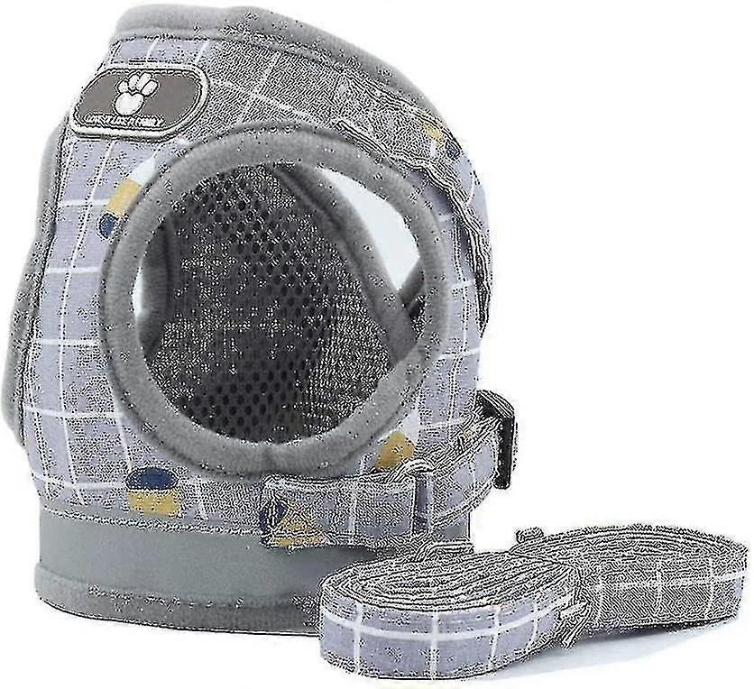 Bjxy Breathable Dog Vest Strap Adjustable Pet Lead Box Dog Walking Cat Leather Mz083