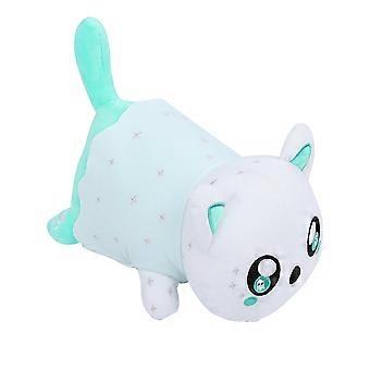 Peluches de gato Meemeows - Peluches de anime - Lindo juguete de peluche de gato - Peluche de peluche de gato - Helado Gato de fresa, Peluche de gato kawaii para niños (luminoso)