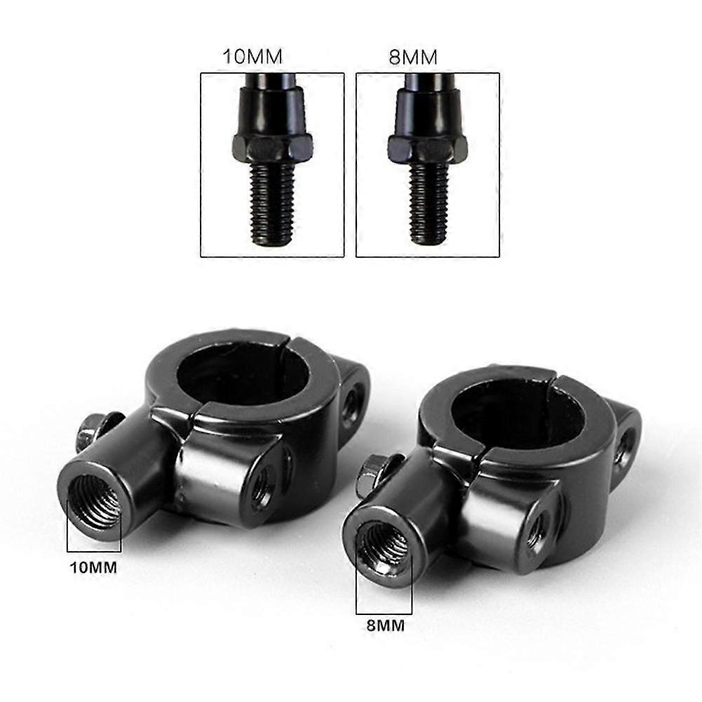 Universal Motorcycle Handle Bar Mirror Mount Holder 8mm 10mm Easy Installation Rear View Handlebar Mirror Clamp For Moto Device