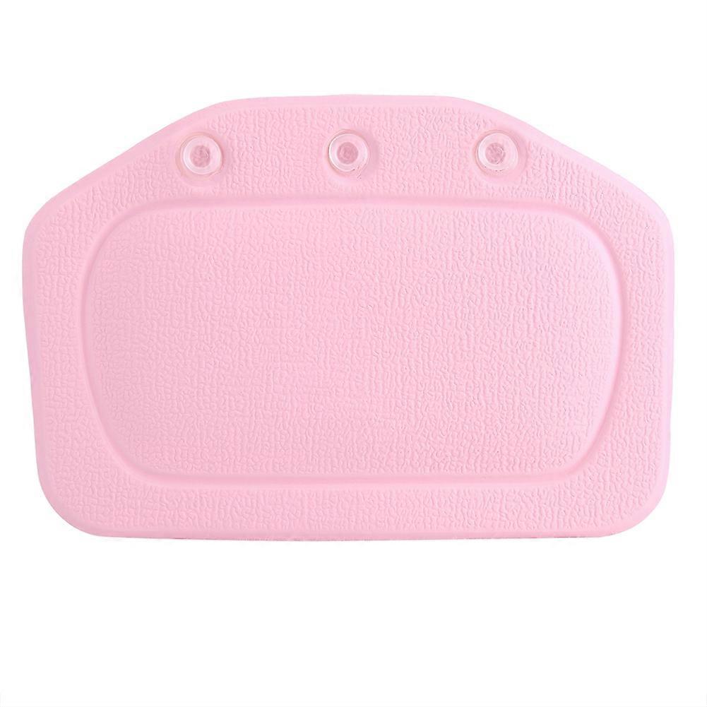 Pink Soft Foam Spa Bath Pillow Headrest Neck Back Cushion for Tub