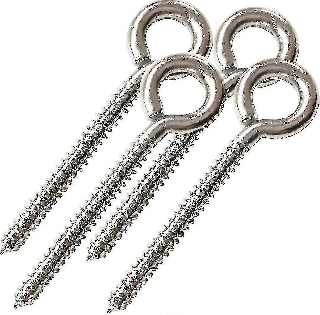 Swing Hooks, 4pack M8 Heavy Duty Large Swing Hooks Hammock Hanging Kit Eye Screws 1200lb Capacity Swing Hardware For Yoga Hammock Swing Chair Indoor O